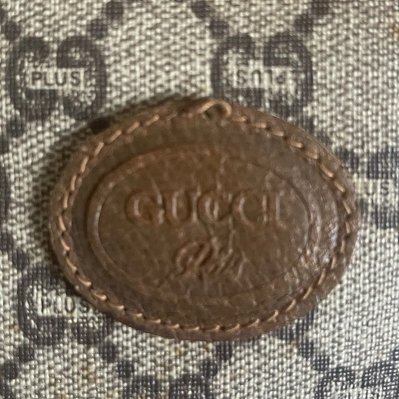 Auth Gucci Plus toiletry clutch bag // GUCCI Gucci Plus Leather PVC Brown Beige - Picture 14 of 17